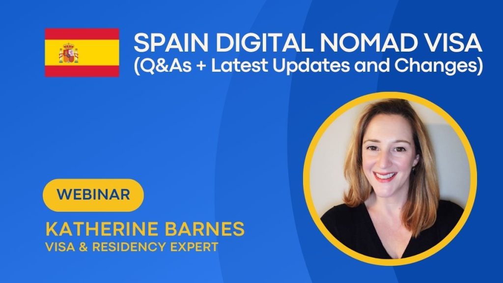 Digital Nomad Visa Spain Webinar – April 14, 2026 (Q&A, Lates Updates & Changes)